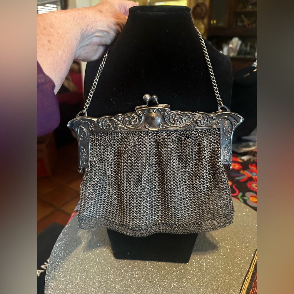 Victorian German Silver Chainmail Purse